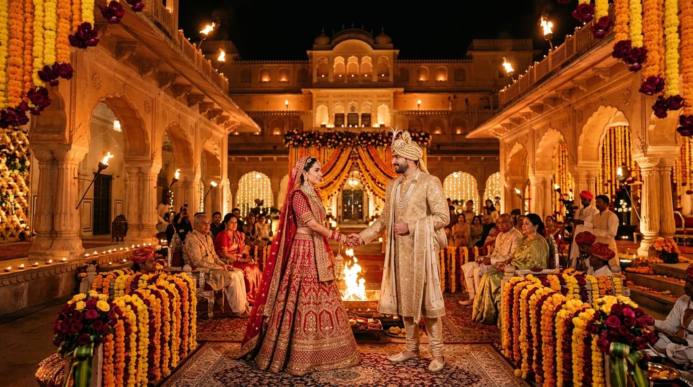 Jaipur luxury wedding setting